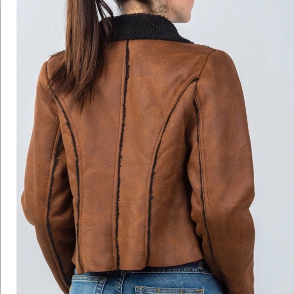 ❄️ 🍁 🎄Ladies Black & Brown Sherpa jacket - Picture 7 of 8